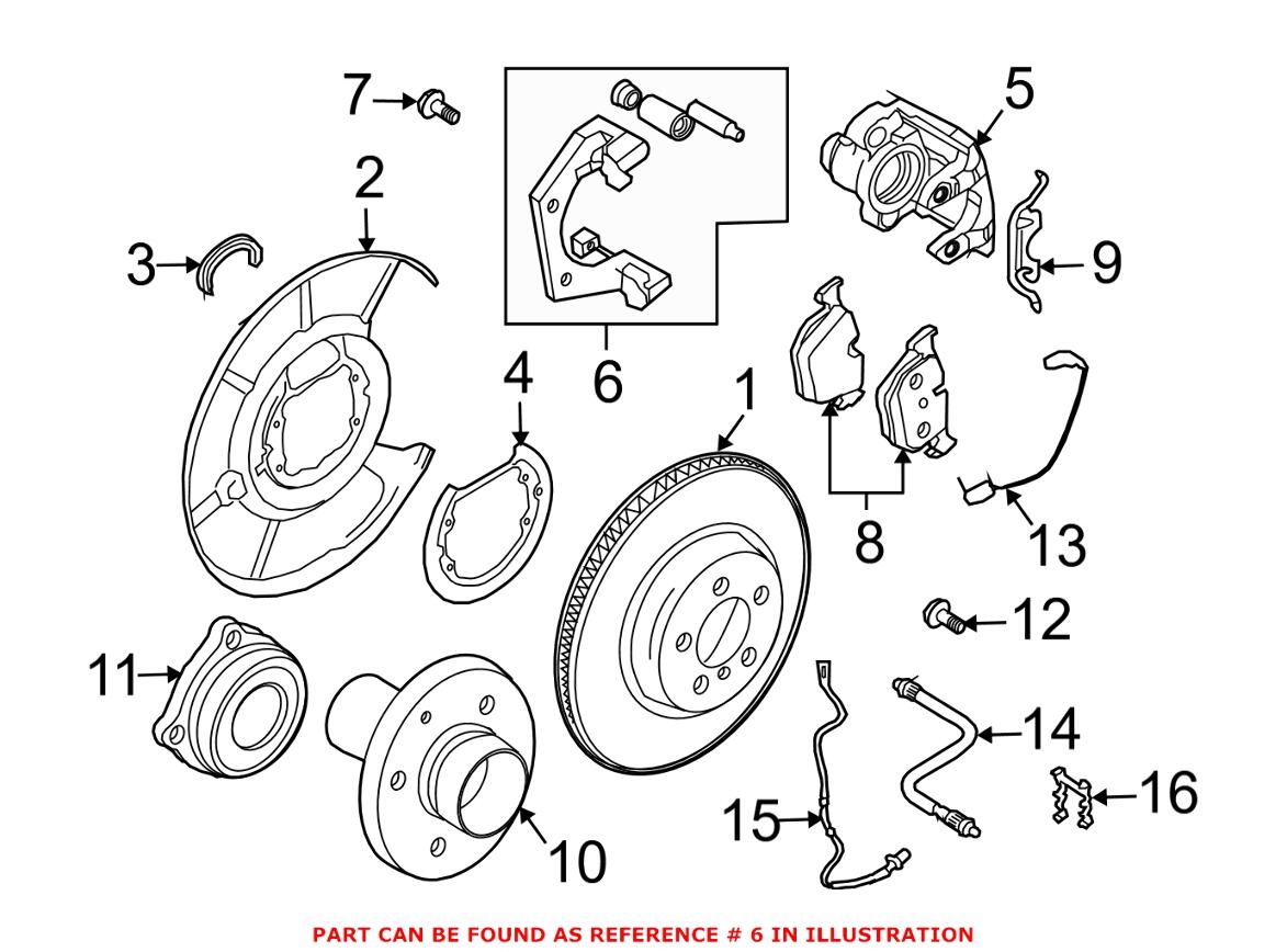 BMW Disc Brake Caliper Bracket - Rear 34216753681